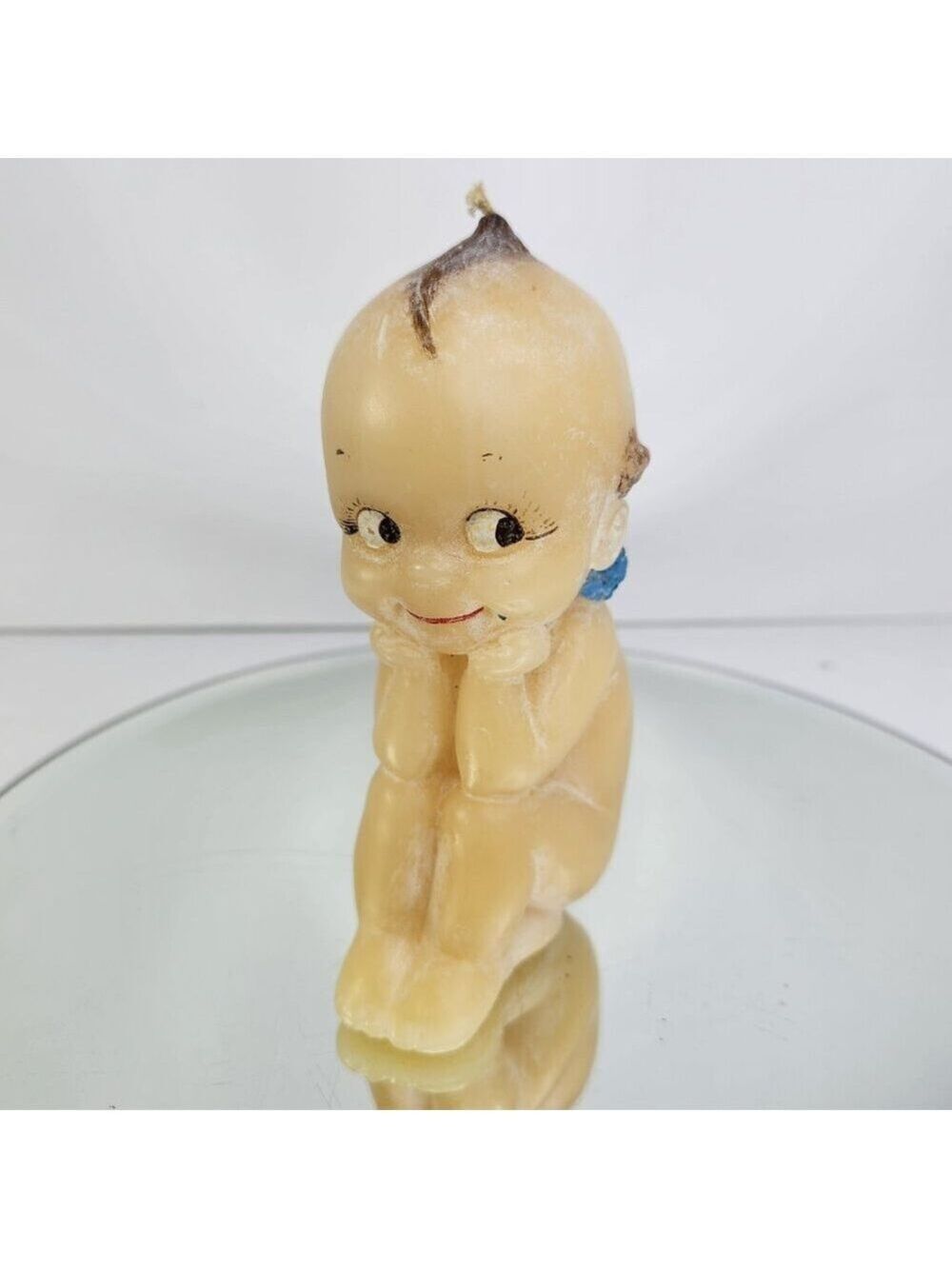Vintage Kewpie Style Baby Candle Vanilla Scented Figural Wax Decor Never Lit